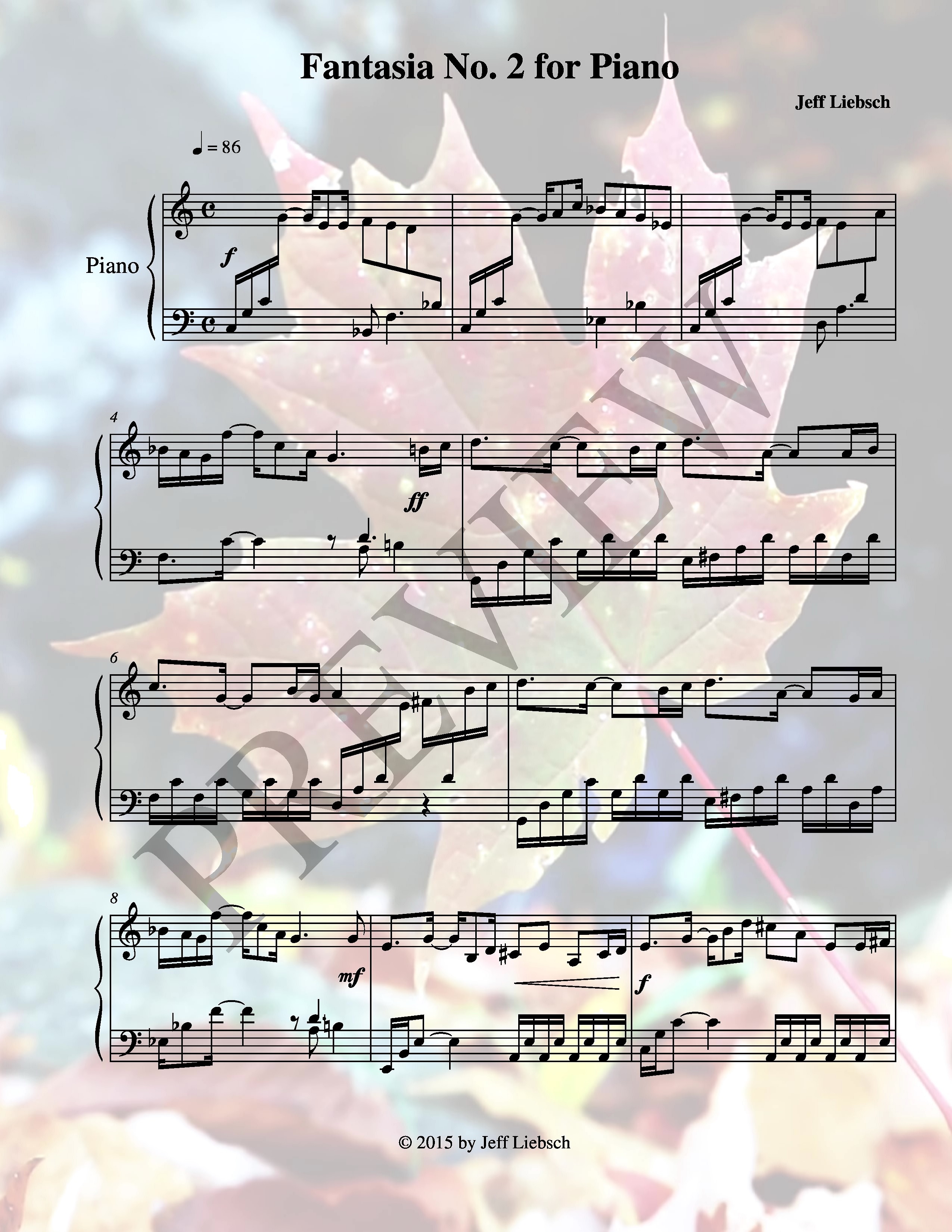 Fantasia No. 2 for Piano (Solo Piano)